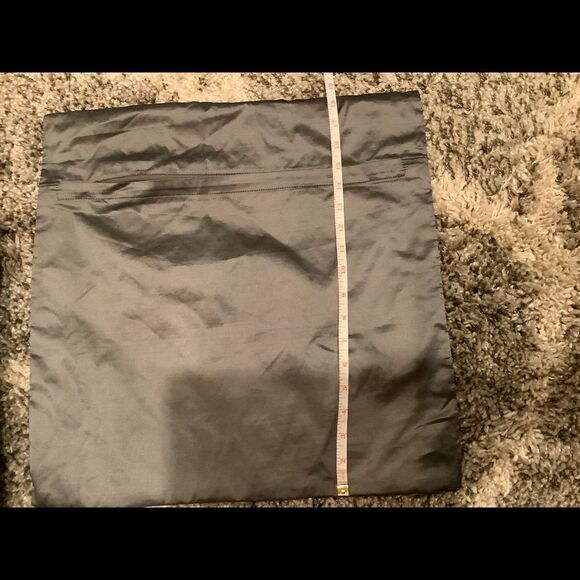 Modern line embroidered throw pillow cases silver grey white (2) 18 x 18 - Picture 4 of 4